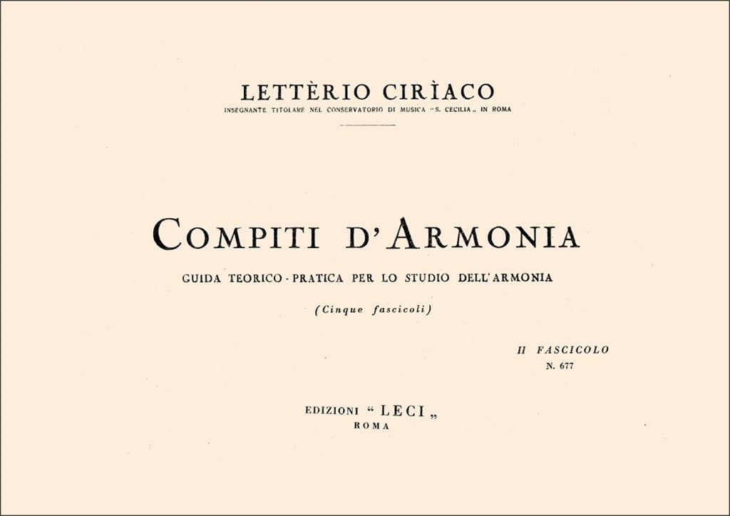 Compiti Di Armonia 2 Fasc.